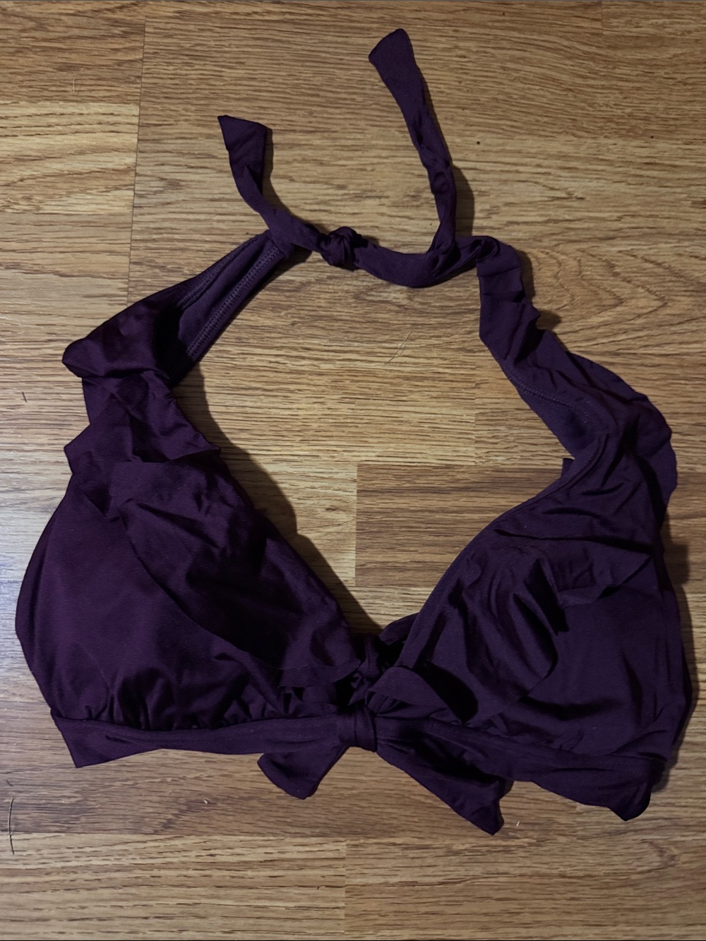 Kona Sol Deep Plum Halter Bikini Top